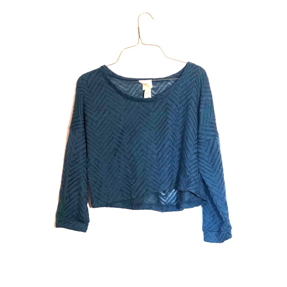 Blue long sleeve crop top 💙